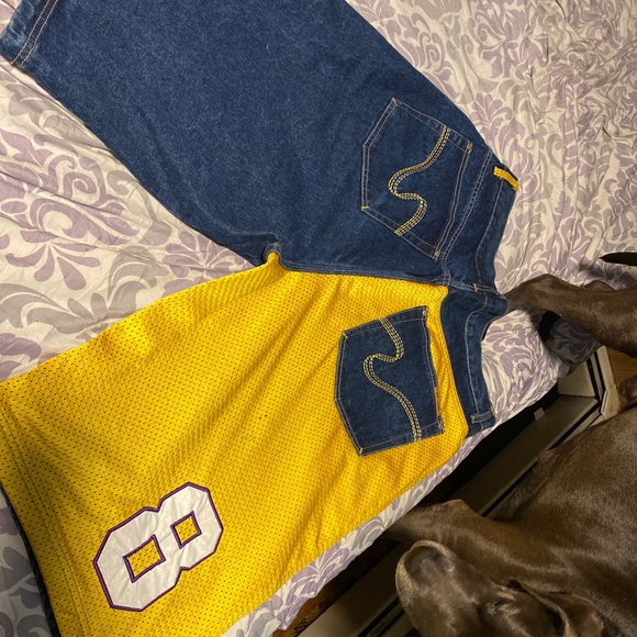 Kobe Bryant rare vintage denim shorts  #8 size 38